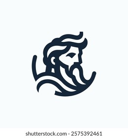 God Poseidon Logo for sale.