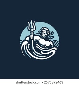 God Poseidon Logo for sale.