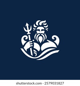 God poseidon logo for sale.