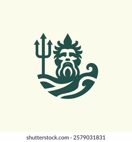 God poseidon logo for sale.