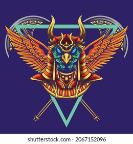 God of ra illustration with premium quality stock vector