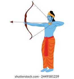 god Rama with bow and arrow