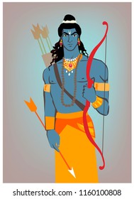 God Rama illustration.Vector