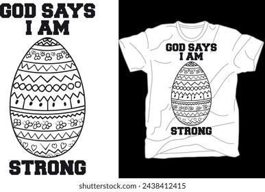 God Says I Am Strong, Bible Verse , Affirming Words , Chosen , File for Cricut,