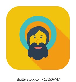 God single flat color icon. Vector illustration.