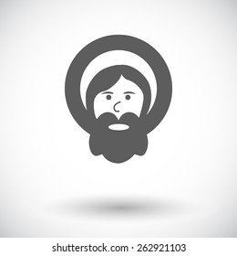 God. Single flat icon on white background. Vector illustration.