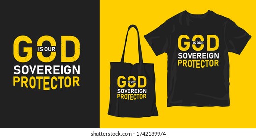 Protector soberano de Dios. inspirador motivacional palabras y citas tipografía afiche camiseta merchandising diseño de impresión