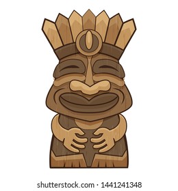 God tiki idol icon. Cartoon of god tiki idol vector icon for web design isolated on white background