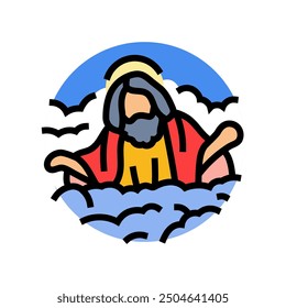 god unsolved mystery color icon vector. god unsolved mystery sign. isolated symbol illustration