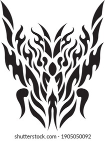 Diseño vectorial del tatuaje de Dios de la guerra.