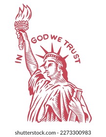 In God we Trust - vector illustration