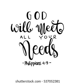 God Will Meet All Your Needs Stock Vector (Royalty Free) 537052381 ...