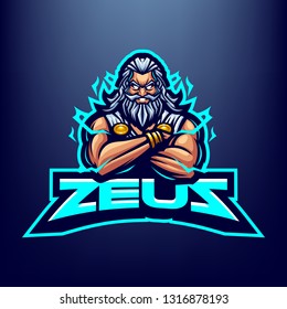 God Zeus Mascot Logo