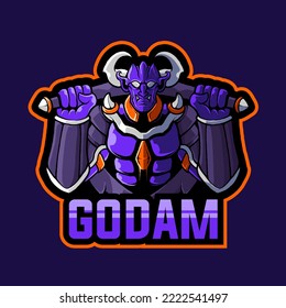 godam mascot logo vector illustration