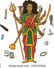 Goddes illustration. editable vector. You can use it for your design needs. such as stickers, posters, brochures, etc.