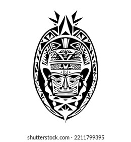 Goddess Aztec Tribal Tattoo Design Vector