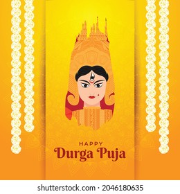 Gráfica vectorial libre de durga puja