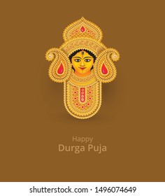 Ilustración vectorial de la diosa Durga - Ilustración vectorial de la diosa religiosa india Durga