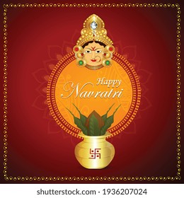 Goddess durga in happy navratri celebration