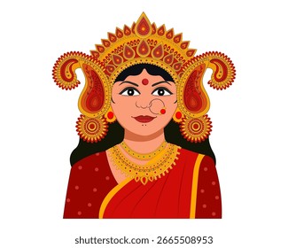  deusa durga maa rosto para feliz festival Navratri