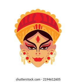 goddess Durga Puja face icon