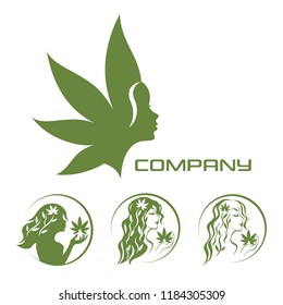 Goddess Of The Earth And Cannabis Logo