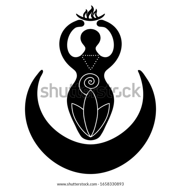 Download Goddess Fertility Moon Wiccan Spiral Cycle Stock Vector Royalty Free 1658330893