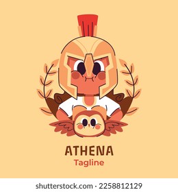 Goddess Greek Athena vector illustration design.