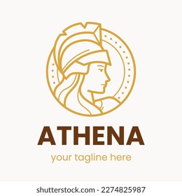 Goddess Greek Athena vector illustration design.