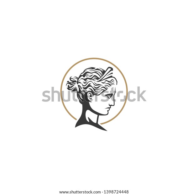 goddess head vector logo
illustration