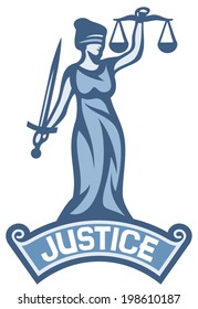 a goddess of justice label 