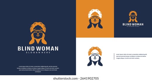 goddess of justice logo, honesty symbol, attorney, graphic vector illustration.