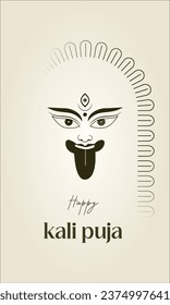 Goddess, Kali Maa, on. Diwali, Kali Pooja, background, Happy Kali Puja. Text. Background.offer.sale.ad.
