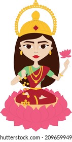 goddess lakshmi according to indian mythology she is goddess of wealth.