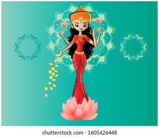 Goddess Lakshmi ji vector art
