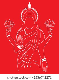 Goddess lakshmi Symbol Vector Illustration.
