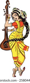 Goddess of learning worshiped  all across  India and world 