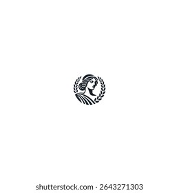 Goddess logo icon flat vector design