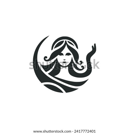 goddess logo vector illustration template design