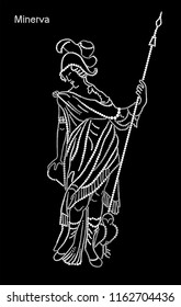 The Goddess Minerva with a spear