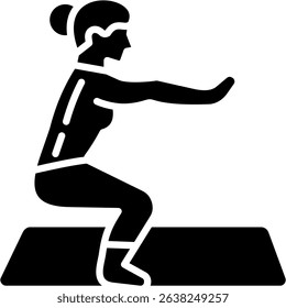 Goddess Pose Icon Glyph Vector Illustration