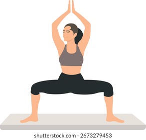 Deusa Pose Yoga Prática para a força e flexibilidade

