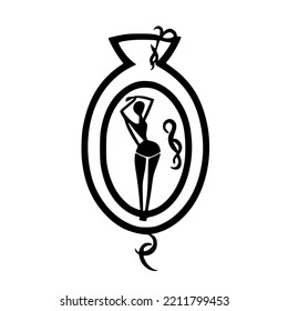 Goddess Primitive Tribal Tattoo Design Vector