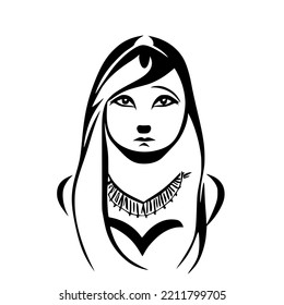 Goddess Primitive Tribal Tattoo Design Vector