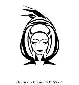 Goddess Slavic Tribal Tattoo Design Vector