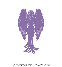 Goddess Standing Tall with Wide Wings