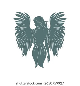 Goddess Standing Tall with Wide Wings