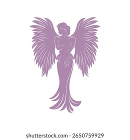 Goddess Standing Tall with Wide Wings