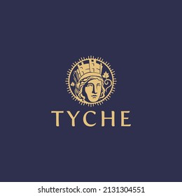 goddess of tiche illustration for logo 