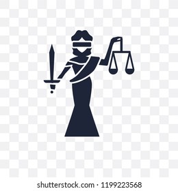 Goddess transparent icon. Goddess symbol design from Religion collection. Simple element vector illustration on transparent background.